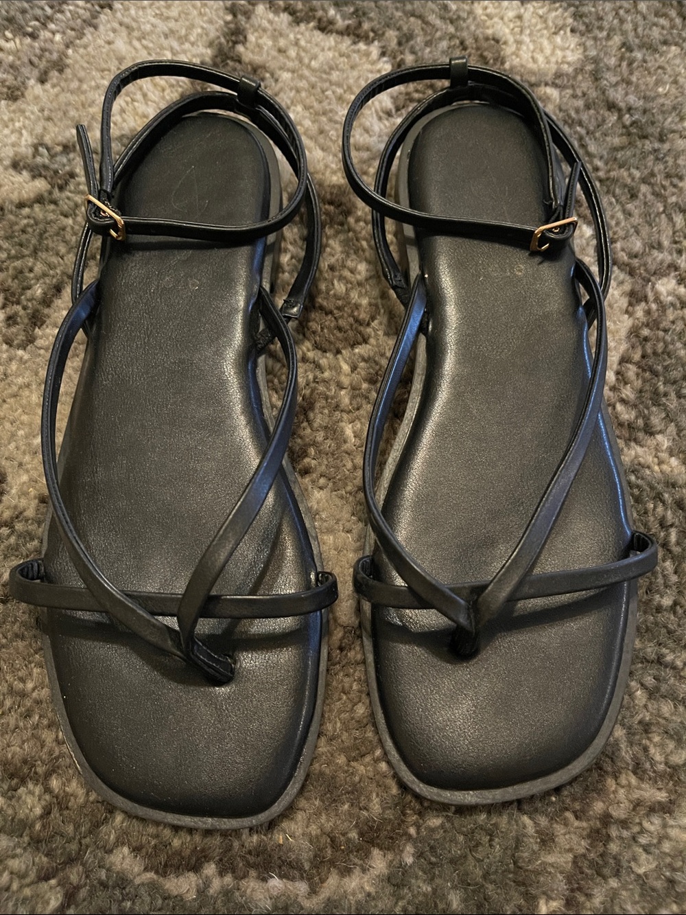 Joie Black Strapy Sandals 9
